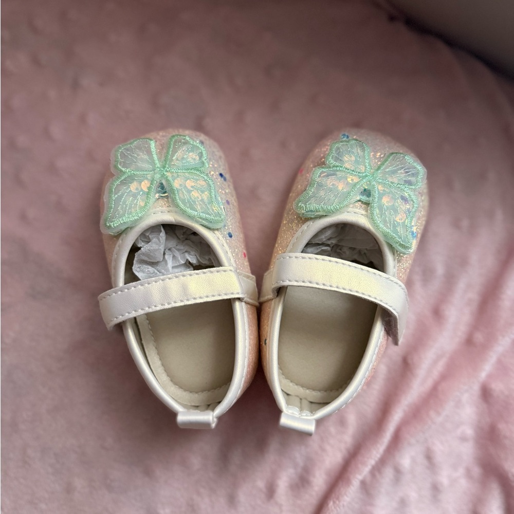 Kids Glittery Bow Shoes